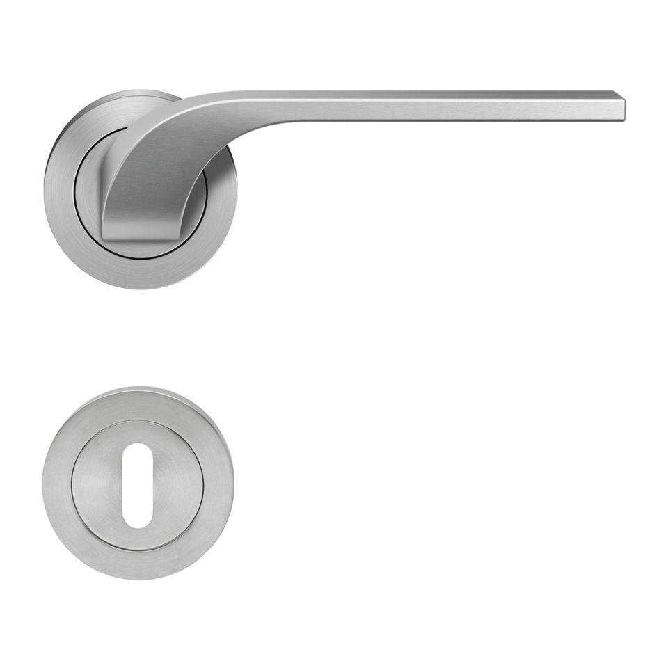 Drücker-Rosettengarnitur Las Vegas ER87 BB Edelstahl matt TS 38  