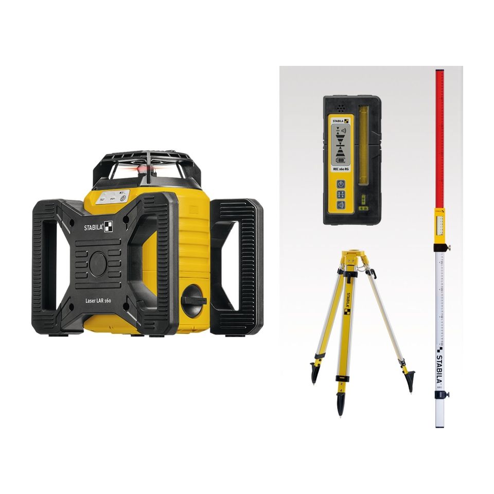 Rotationslaser Set Stabila Rotationslaser LAR 160 - rot - 7 teilig -Set | KOCH Freiburg GmbH
