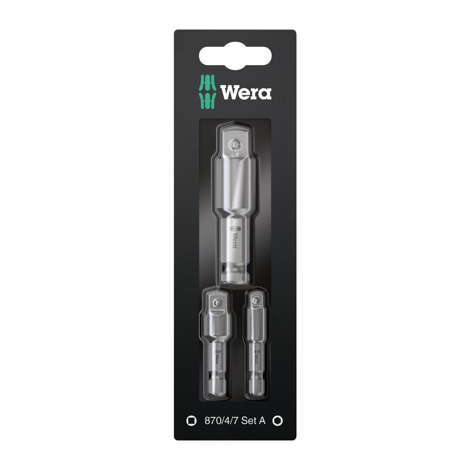 Bates Schlag-Steckschlüssel-Adapter Set 4-teilig - Chrom-Vanadium Stahl Für Ratschen Und Schlagschrauber