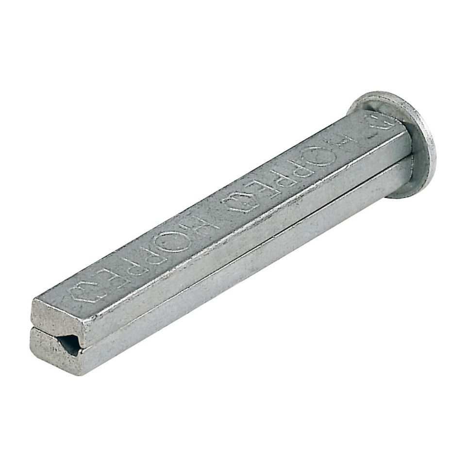 Maxi-Aluminium-Aufhängeprofilstück 150 mm blank Länge: 190 mm /  Sicherungsfeder