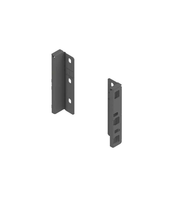 MERIVOBOX Holzrückwandhalter, Höhe K (146 mm), links/rechts, oriongrau matt