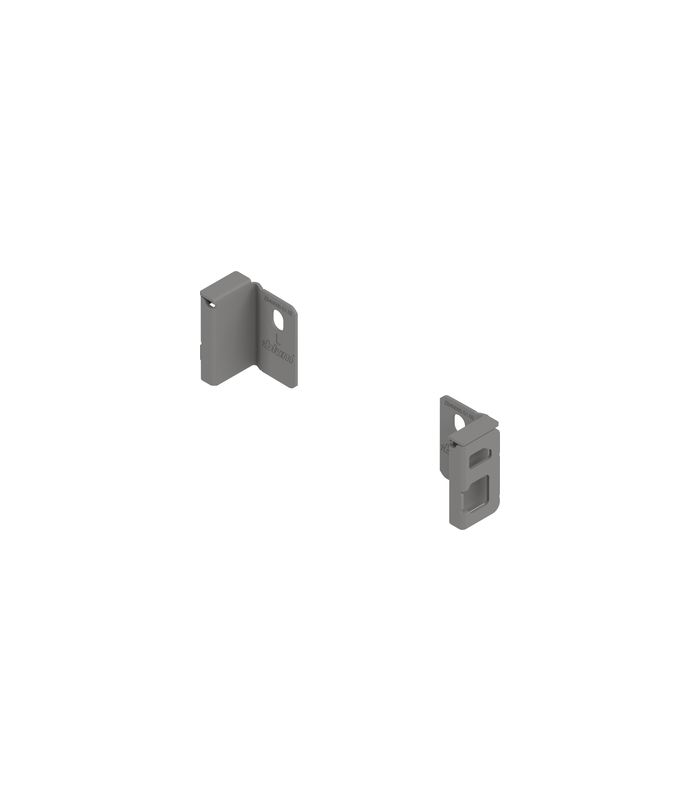 MERIVOBOX Holzrückwandhalter, Höhe N (82,5 mm), links/rechts, indiumgrau matt