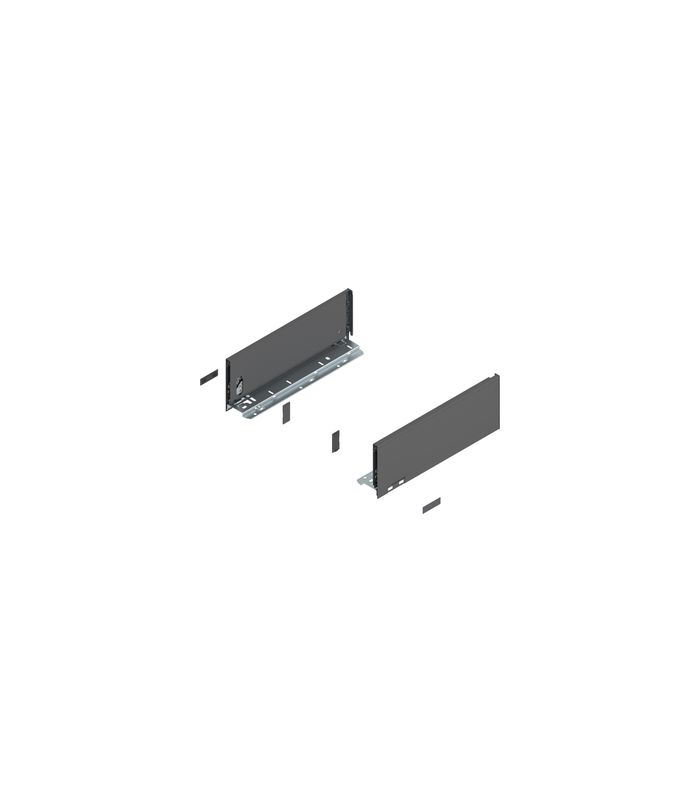 LEGRABOX Zarge, Höhe K (128.5 mm), NL=350 mm, links/rechts, für LEGRABOX pure, oriongrau matt