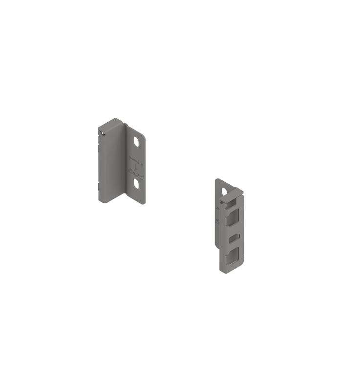 MERIVOBOX Holzrückwandhalter, Höhe M (108 mm), links/rechts, indiumgrau matt