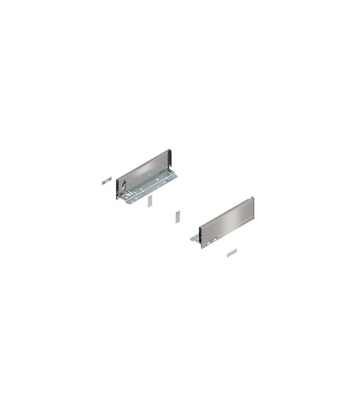 LEGRABOX Zarge, Höhe M (90.5 mm), NL=270 mm, links/rechts, für LEGRABOX pure, inox-gebür.-lackiert