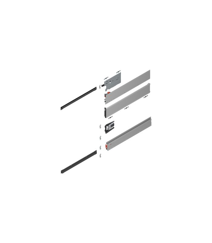 REVEGO uno Pocketschienen-Set NL=500 mm, links, E6/Ev1 natur