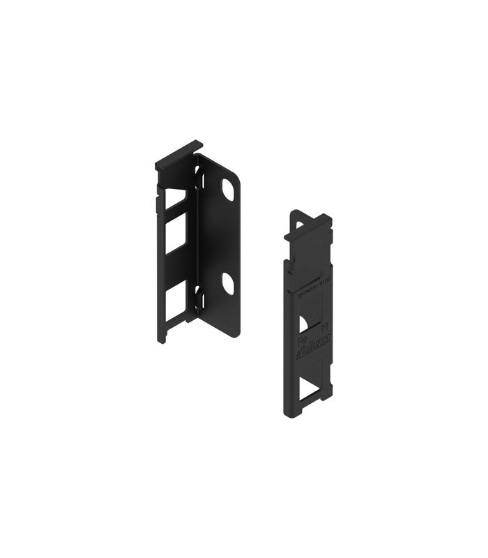 LEGRABOX Holzrückwandhalter, Höhe M (106 mm), links/rechts, carbonschwarz matt
