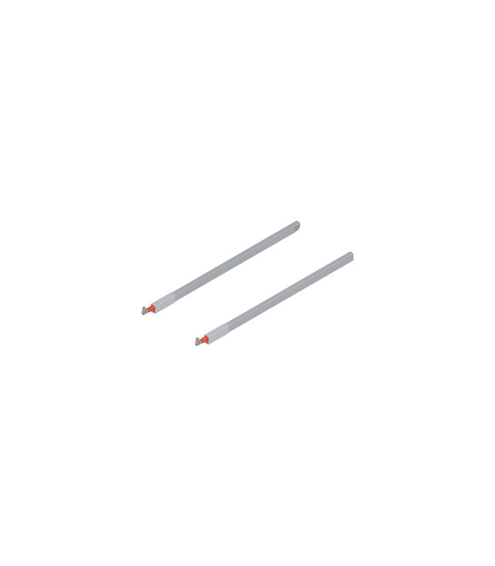 TANDEMBOX Längsreling (oben), für Frontauszug, NL=600 mm, links/rechts, für TANDEMBOX antaro, R9006 weissalumin.