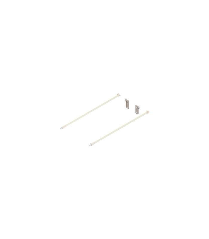 METABOX Längsreling (links/rechts), NL=400 mm, ZRR.8000 Relinghalter rückseitig beigepackt, R9001 cremew/cremew