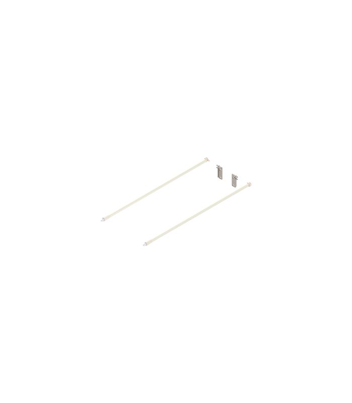 METABOX Längsreling (links/rechts), NL=500 mm, ZRR.8000 Relinghalter rückseitig beigepackt, R9001 cremew/cremew