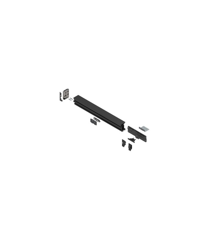 REVEGO duo, Montageset (Set), für eine Einzeltüre und Doppeltüre kombiniert, für lichte Weite in der Anwendung Einzeltüre: 800 mm, rechts, schwarz