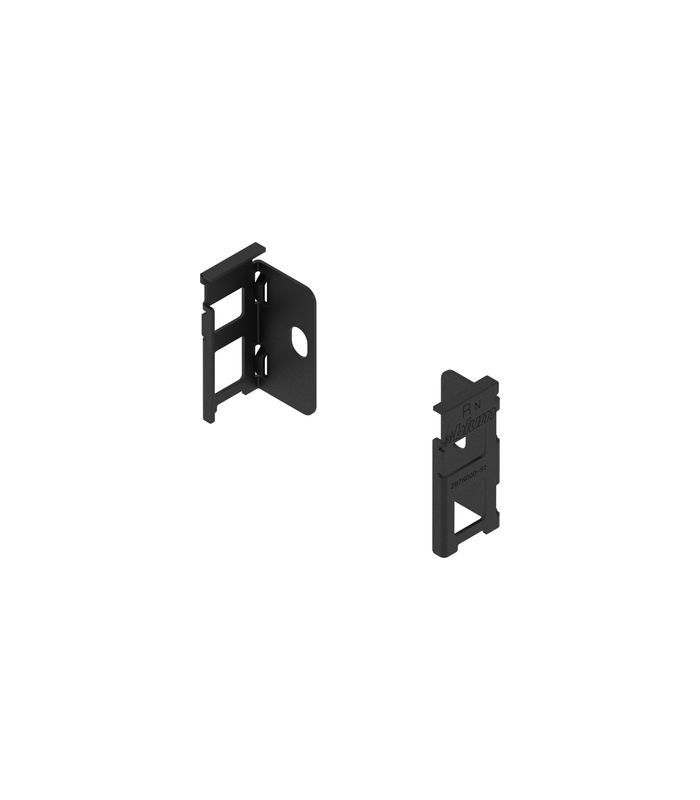 LEGRABOX Holzrückwandhalter, Höhe N (80 mm), links/rechts, carbonschwarz matt