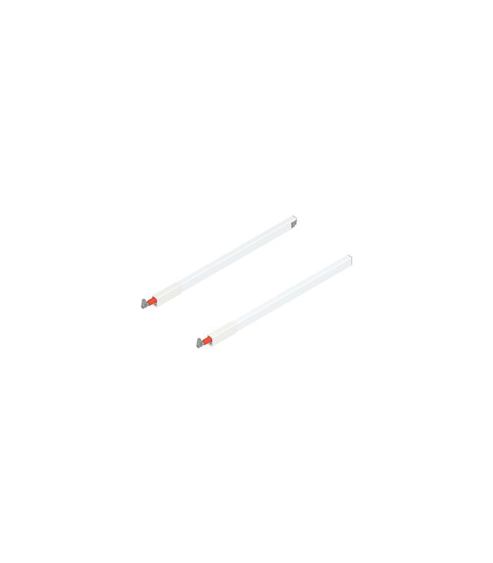 TANDEMBOX Längsreling (oben), für Frontauszug, NL=500 mm, links/rechts, für TANDEMBOX antaro, seidenweiss