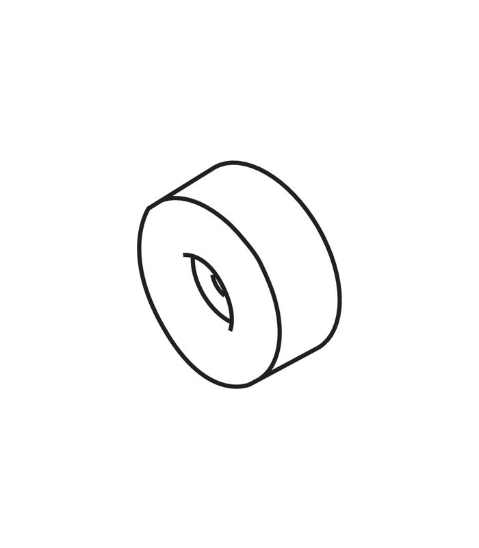 Porta Wandpuffer Gummi schwarz 19x10 mm