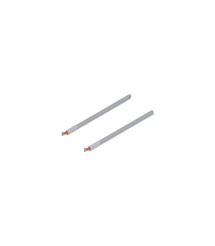 TANDEMBOX Längsreling (oben), für Frontauszug, NL=550 mm, links/rechts, für TANDEMBOX antaro, R9006 weissalumin.