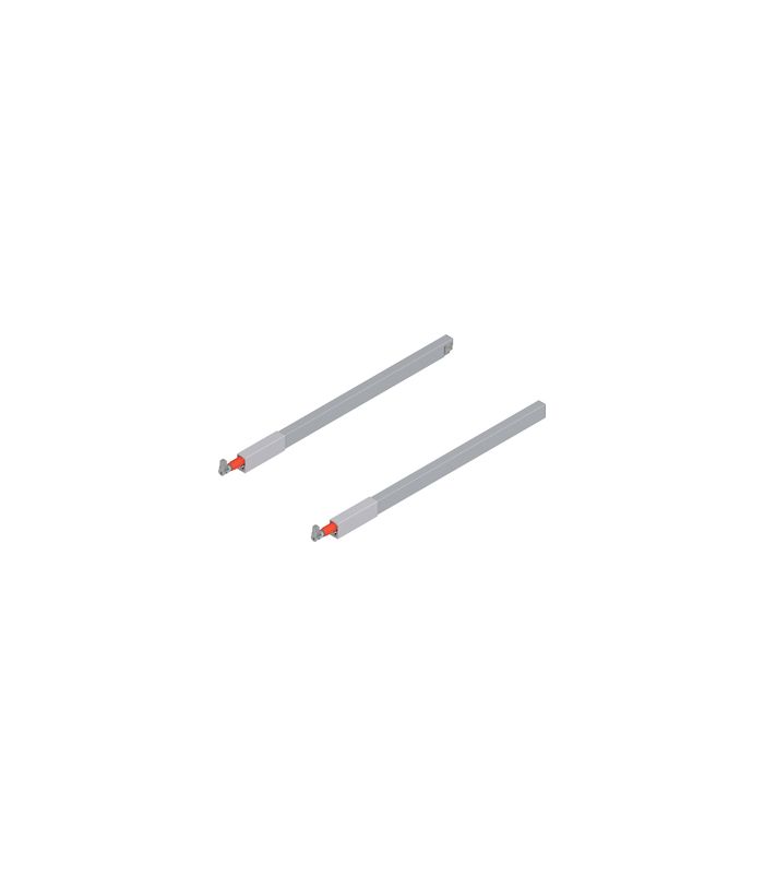 TANDEMBOX Längsreling (oben), für Frontauszug, NL=450 mm, links/rechts, für TANDEMBOX antaro, R9006 weissalumin.