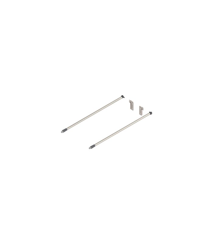 MOVENTO/TANDEM Längsreling (links/rechts), NL=450 mm, ZRR.9000 Relinghalter rückseitig beigepackt, eloxiert niro2/staubgrau