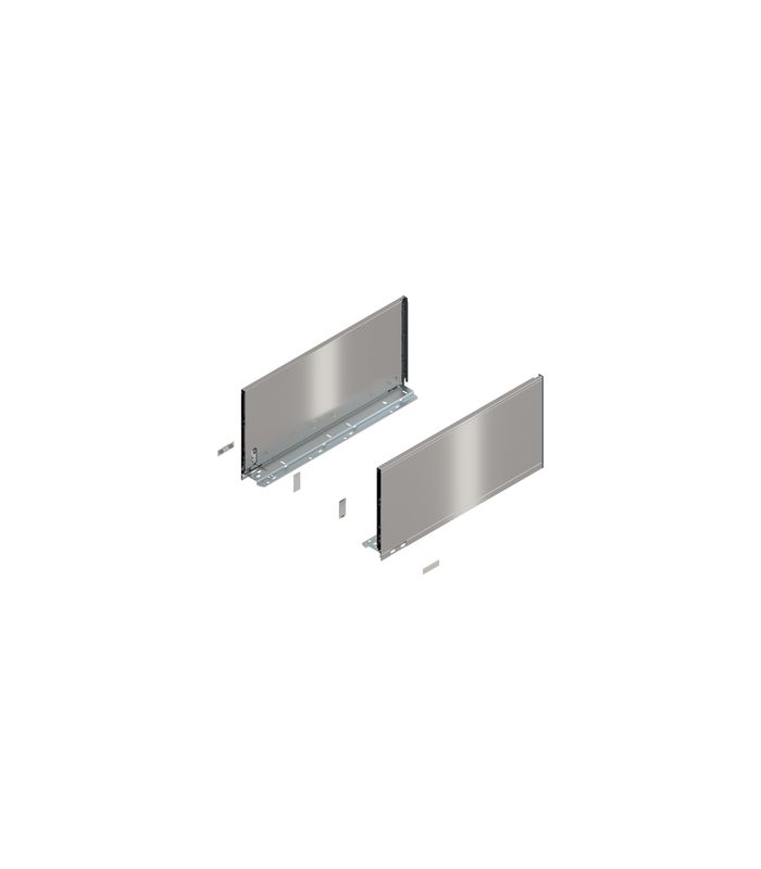 LEGRABOX Zarge, Höhe F (241 mm), NL=500 mm, links/rechts, für LEGRABOX pure, inox-gebür.-lackiert