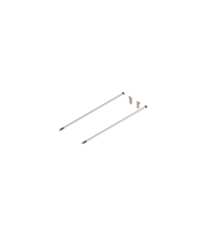 MOVENTO/TANDEM Längsreling (links/rechts), NL=580 mm, ZRR.9000 Relinghalter rückseitig beigepackt, eloxiert niro2/staubgrau