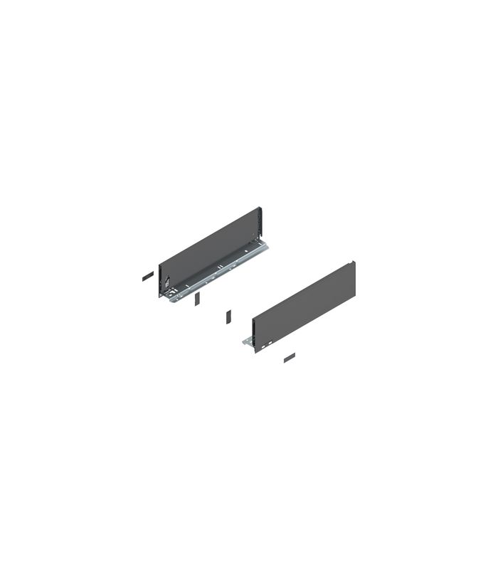 LEGRABOX Zarge, Höhe K (128.5 mm), NL=450 mm, links/rechts, für LEGRABOX pure, oriongrau matt