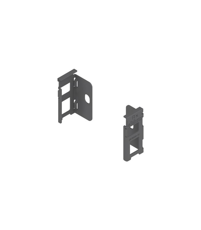 LEGRABOX Holzrückwandhalter, Höhe N (80 mm), links/rechts, oriongrau matt