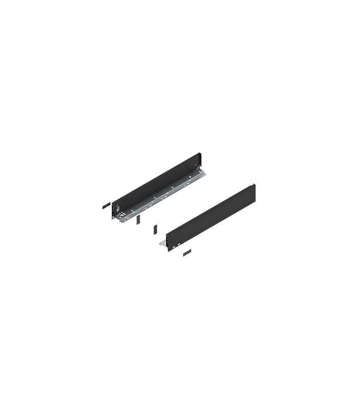 LEGRABOX Zarge, Höhe M (90.5 mm), NL=550 mm, links/rechts, für LEGRABOX pure, carbonschwarz matt