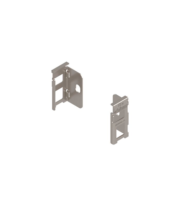 LEGRABOX Holzrückwandhalter, Höhe N (80 mm), links/rechts, vernickelt