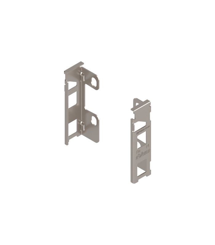 LEGRABOX Holzrückwandhalter, Höhe M (106 mm), links/rechts, vernickelt