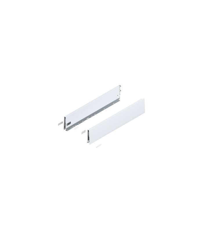 MERIVOBOX Zarge, Höhe K (129 mm), NL=600 mm, links/rechts, seidenweiss matt