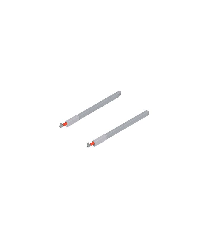 TANDEMBOX Längsreling (oben), für Frontauszug, NL=400 mm, links/rechts, für TANDEMBOX antaro, R9006 weissalumin.