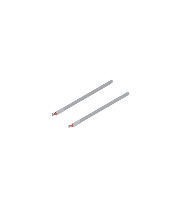 TANDEMBOX Längsreling (oben), für Frontauszug, NL=650 mm, links/rechts, für TANDEMBOX antaro, R9006 weissalumin.
