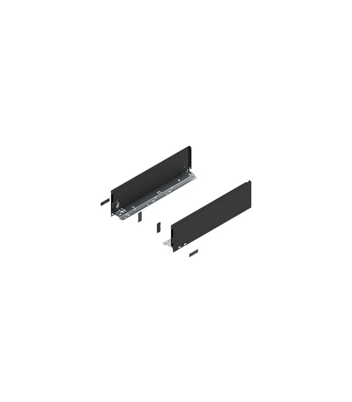 LEGRABOX Zarge, Höhe K (128.5 mm), NL=450 mm, links/rechts, für LEGRABOX pure, carbonschwarz matt