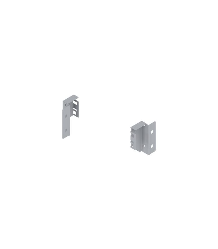 TANDEMBOX Holzrückwandhalter, Höhe M (96,5 mm), links/rechts, R9006 weissalumin.