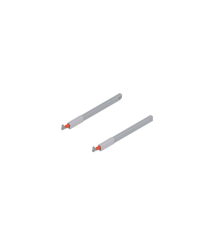 TANDEMBOX Längsreling (oben), für Frontauszug, NL=350 mm, links/rechts, für TANDEMBOX antaro, R9006 weissalumin.