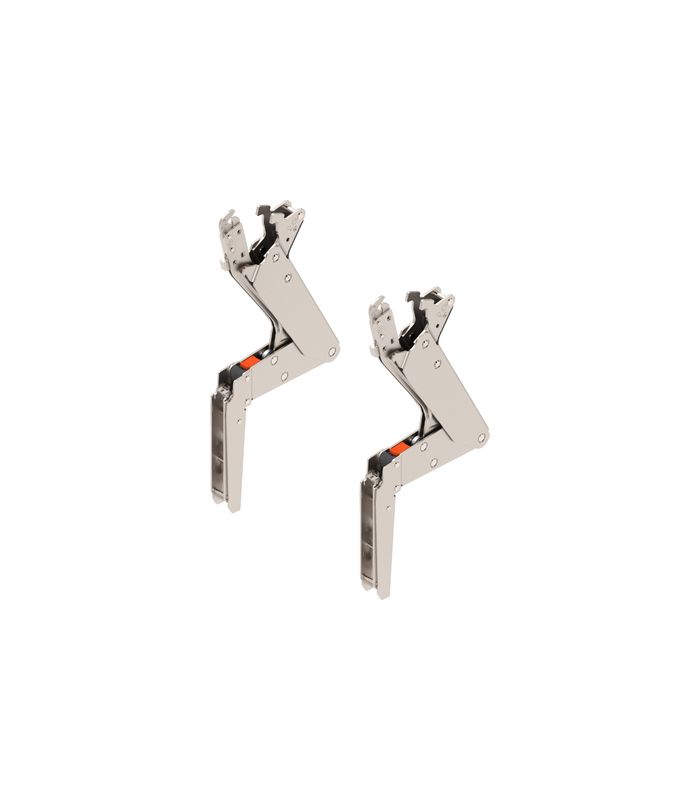AVENTOS HS top Hochschwenkklappe, Hebel (Set), KH=350-800 mm, symmetrisch, vernickelt