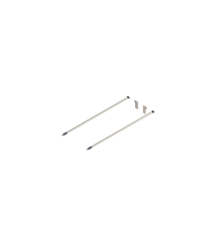 MOVENTO/TANDEM Längsreling (links/rechts), NL=550 mm, ZRR.9000 Relinghalter rückseitig beigepackt, eloxiert niro2/staubgrau