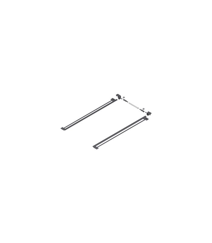 TANDEM Seitenstabilisierung, NL=650 mm, KB=1400 mm, Teilauszug, zum Ablängen, R7037 staubgrau
