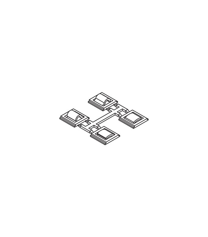 Clipo/Porta Gleiter für Bodenführung Kunststoff weiss Set à 4 Stück