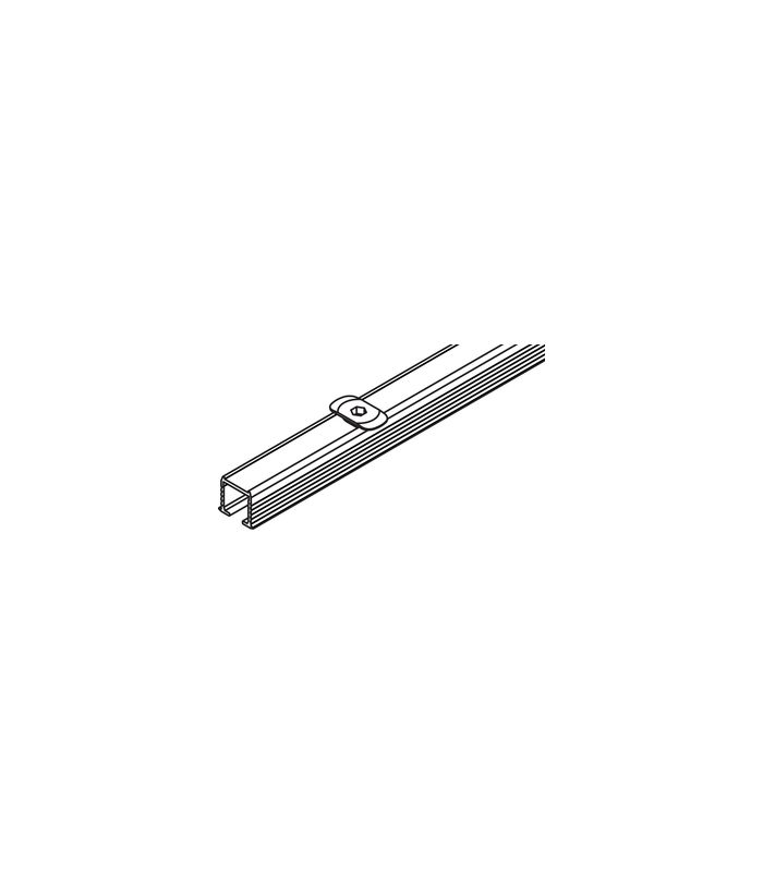 Clipo Einfachlaufschiene Alu L = 6000 mm mit Drehriegel