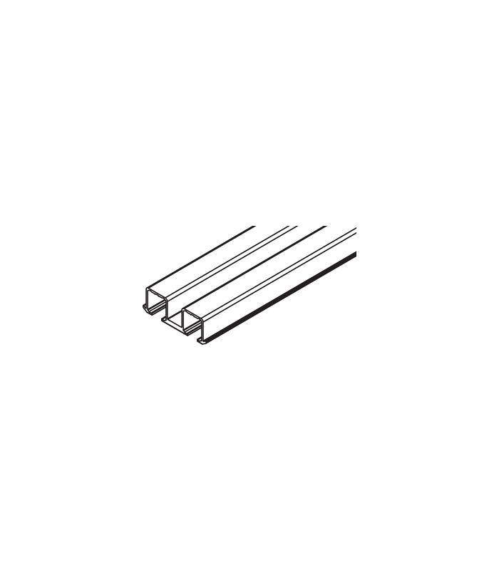 Clipo 16 Doppellaufschiene Alu Holztüre L = 6000 mm (zum Schrauben)