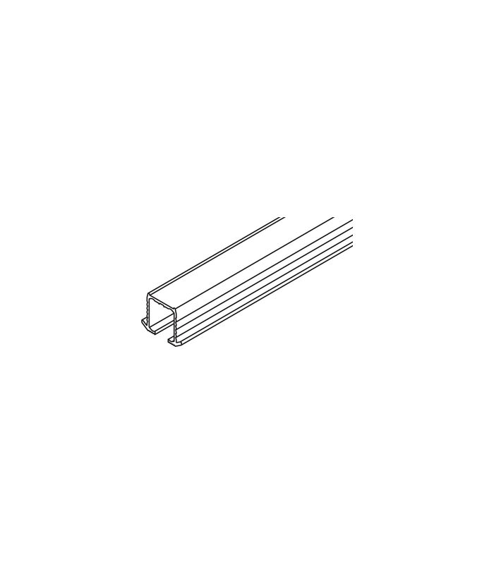 Clipo 16 Einfachlaufschiene Alu L = 6000 mm zum Kleben
