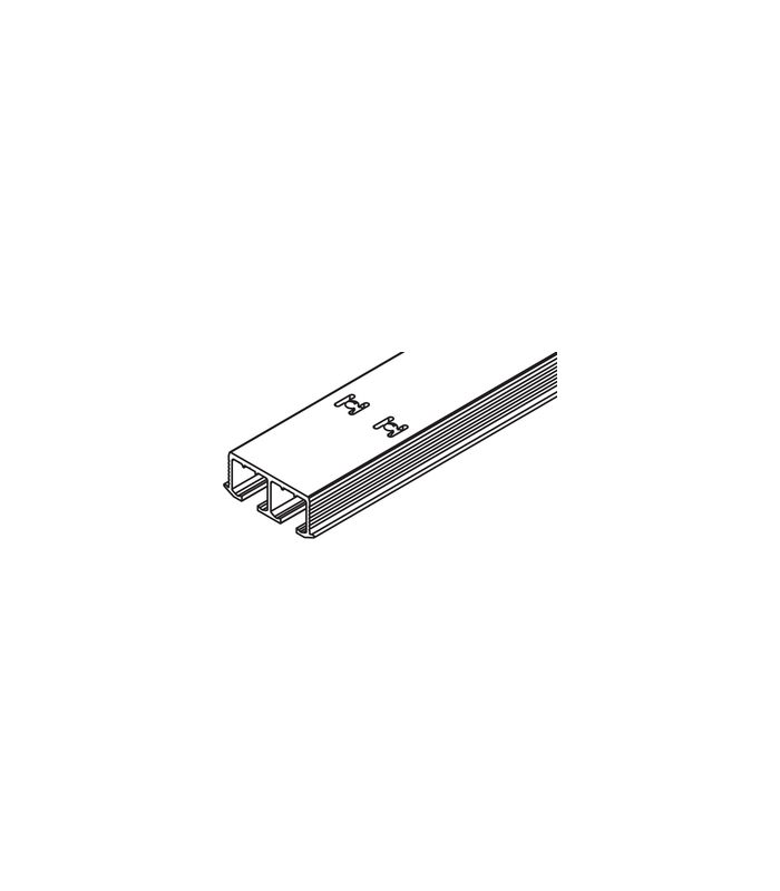 Clipo 26/36 Doppellaufschiene Alu Glastüre L = 3500 mm ( zum Schrauben )