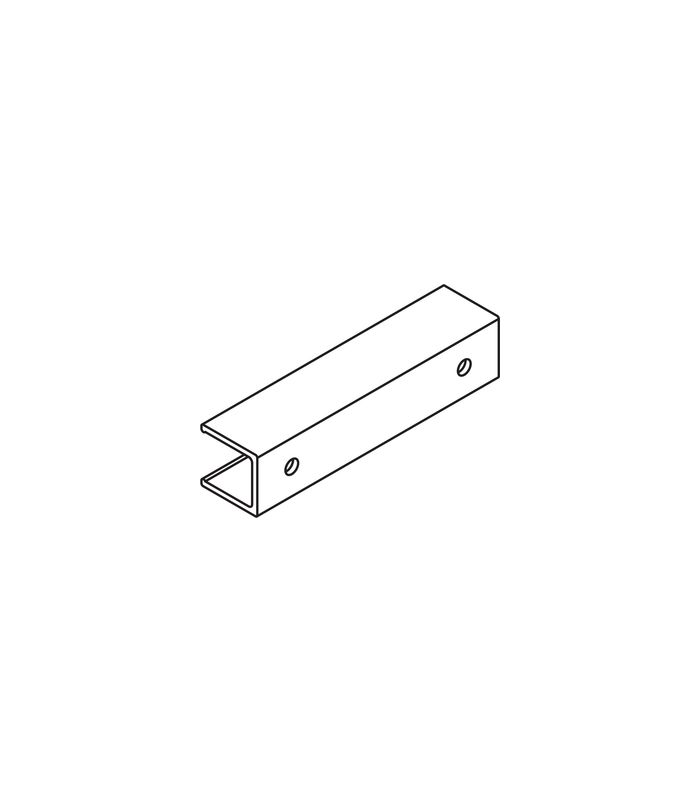 Clipo Clip-Teil Alu für Holzblende gelocht