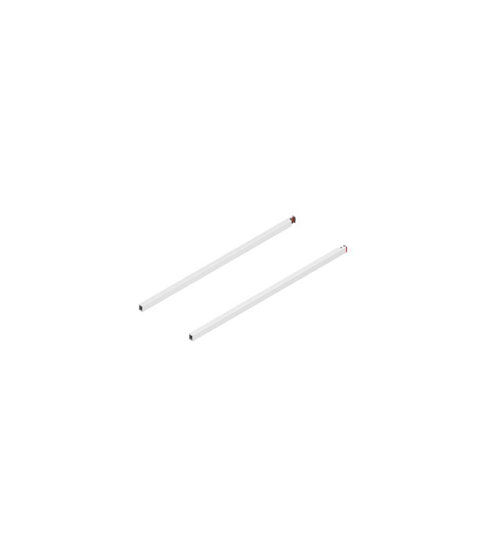 MERIVOBOX Längsreling, NL=600 mm, links/rechts, seidenweiss matt