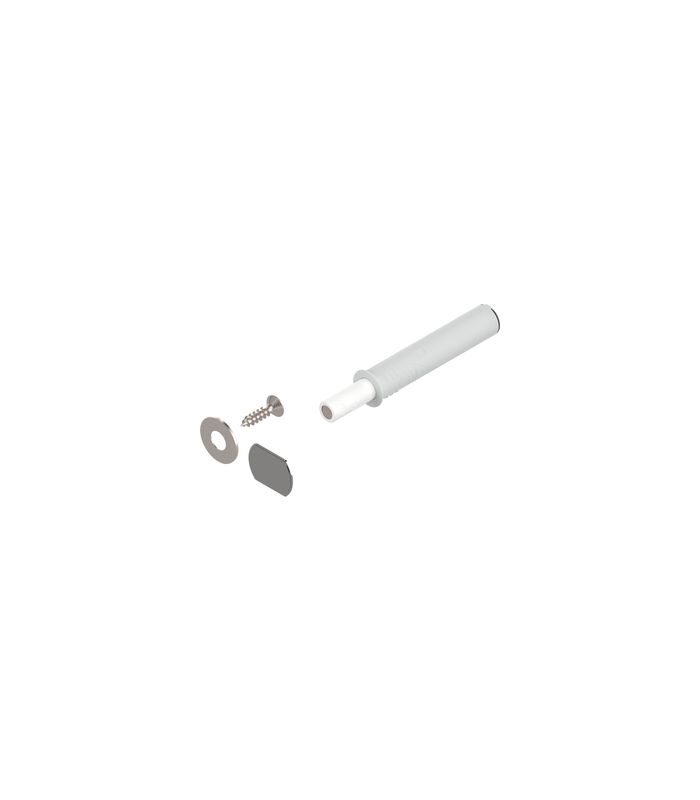 TIP-ON für Türen (Set), Kurzversion, mit Magnet, seidenweiss