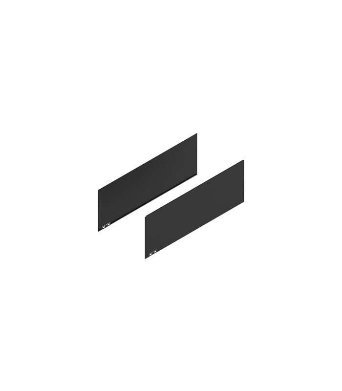 LEGRABOX Dekorelement, Höhe F (241 mm), NL=650 mm, links/rechts, carbonschwarz matt