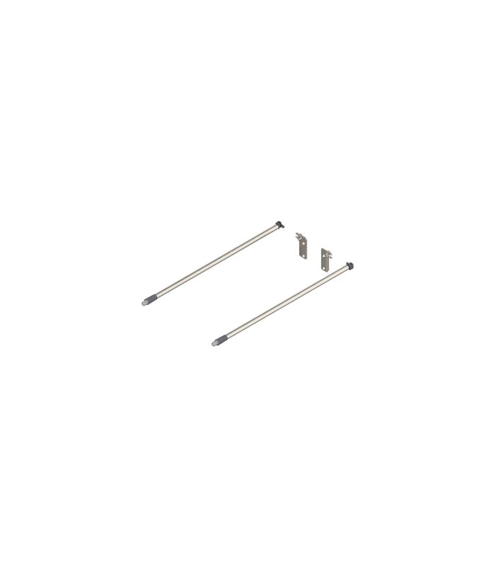 MOVENTO/TANDEM Längsreling (links/rechts), NL=400 mm, ZRR.9000 Relinghalter rückseitig beigepackt, eloxiert niro2/staubgrau