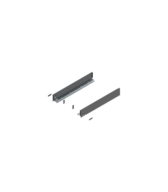 LEGRABOX Zarge, Höhe M (90.5 mm), NL=600 mm, links/rechts, für LEGRABOX pure, oriongrau matt