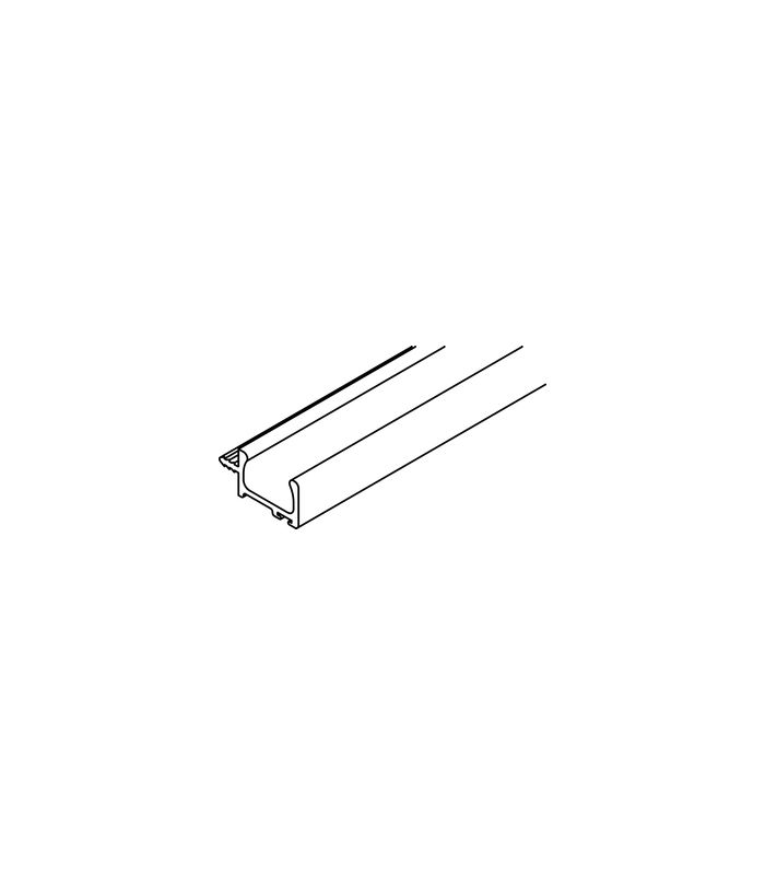 Griffleiste mit Nut Alu natur eloxiert L = 2500 mm