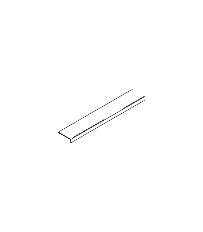 Frontal 25 Abdeckprofil Alu eloxiert L= 6000 mm ungelocht